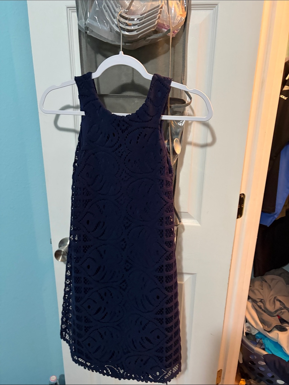 Lilly Pulitzer Navy Blue Lace Midi Dress